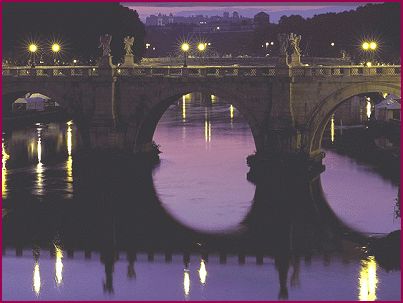 Ponte S. Angelo sul fiume Tevere - S. Angelo bridge on Tevere river